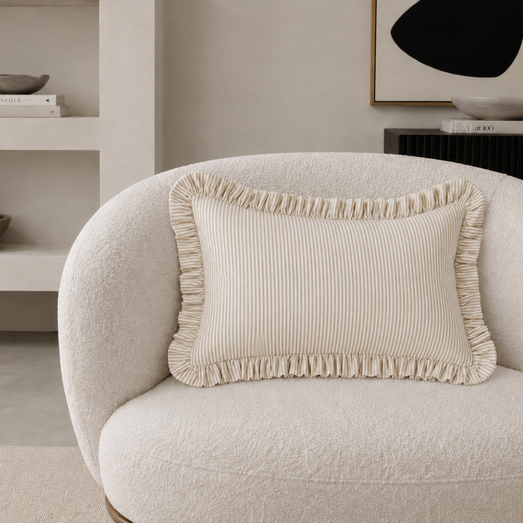 Bonny Cushion Taupe/Ivory – Home Lab NZ