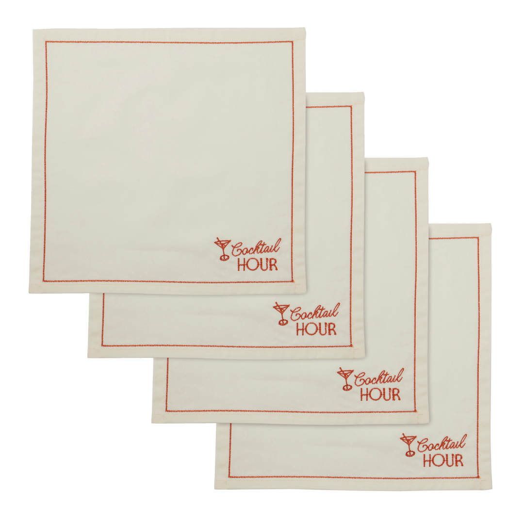 Cocktail Hour Napkins- Set of 4