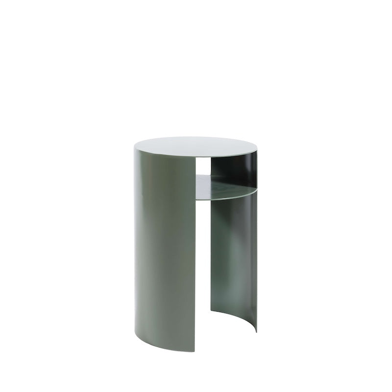 Waipuna Outdoor Side Table – Stainless Steel in Sage