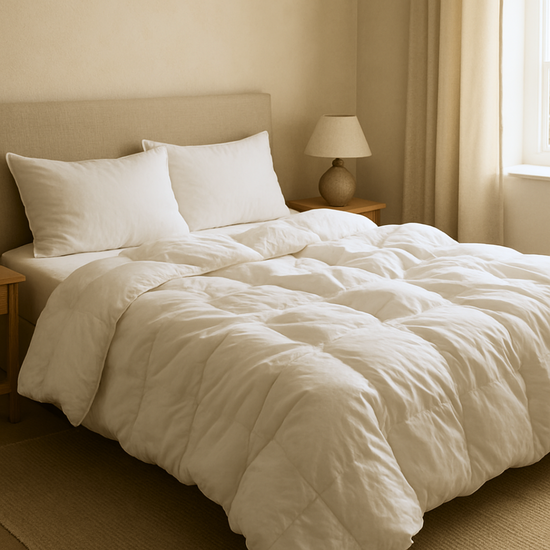 All seasons luxe 50/50 feather/down duvet inner, detail view