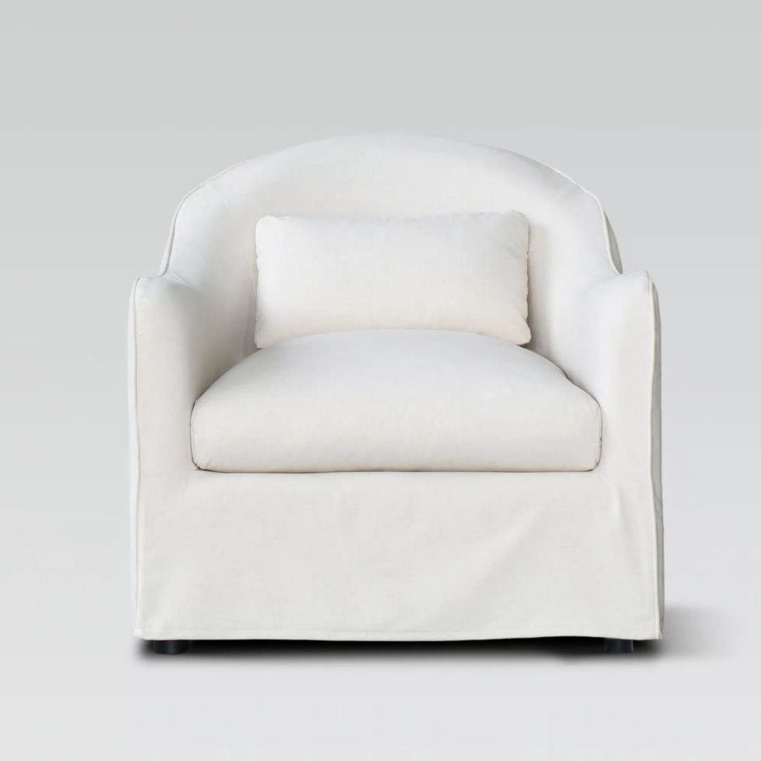 Amsterdam club chair in cream, detail view