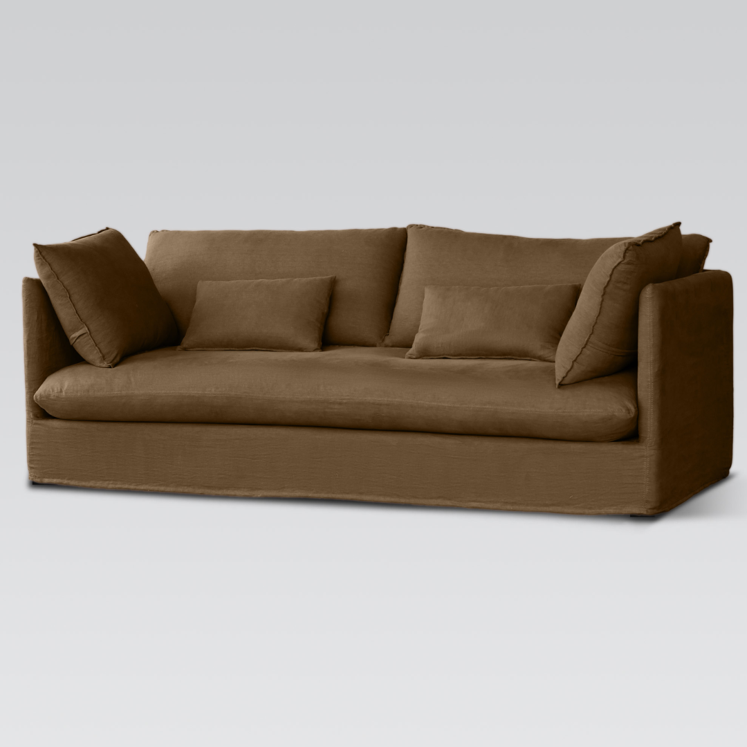 Amsterdam linen sofa in mocha