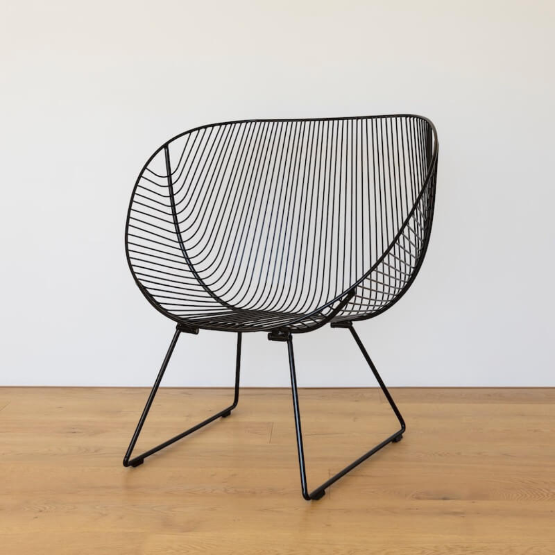 Coromandel chair in stainless, close-up