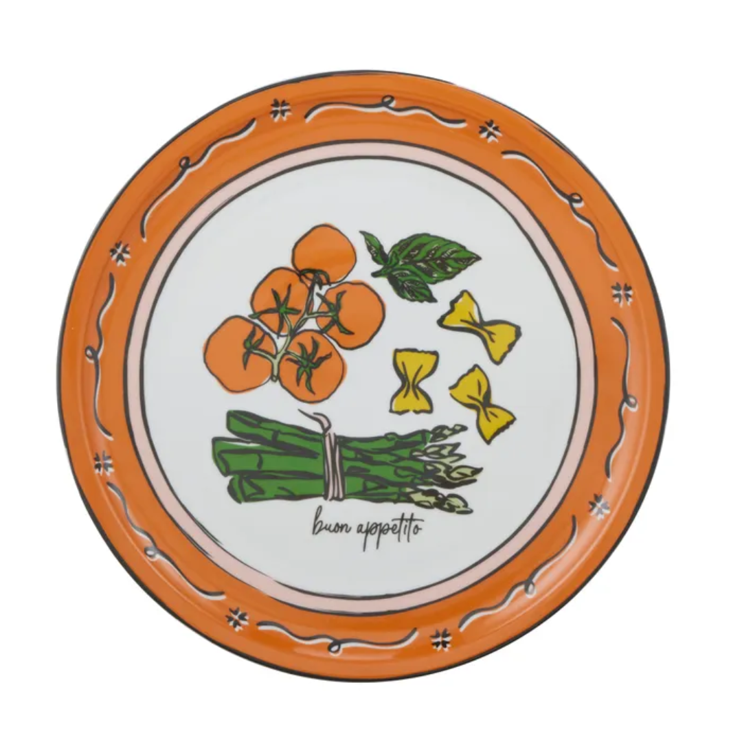 Deli round ceramic platter