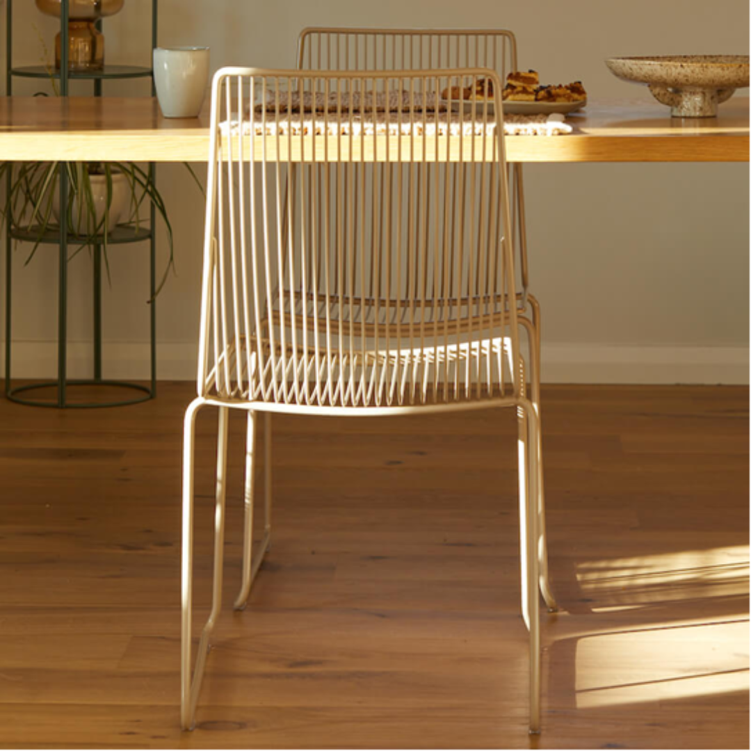 Devonport chair in putty, detail view