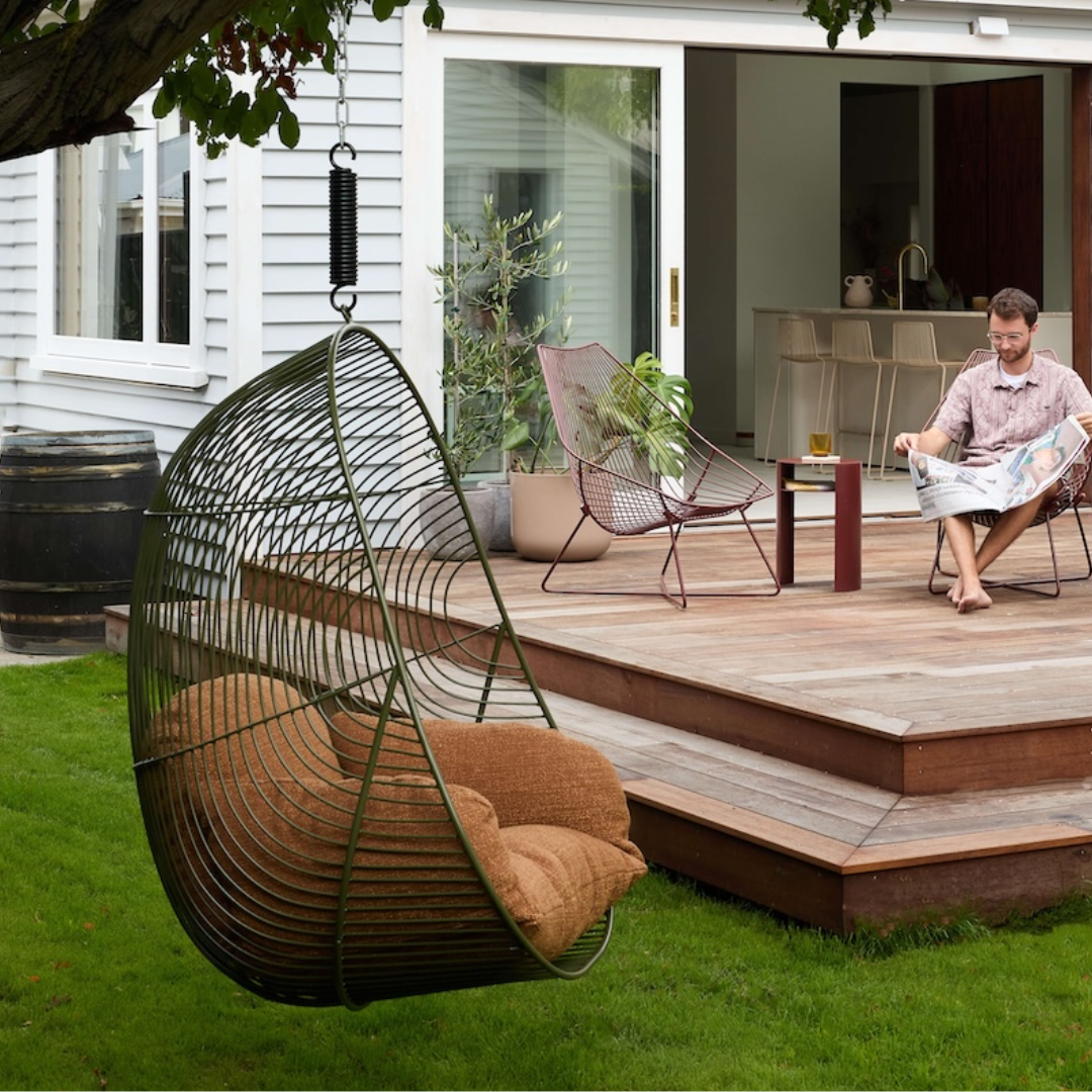 Hokianga hanging chair in fern