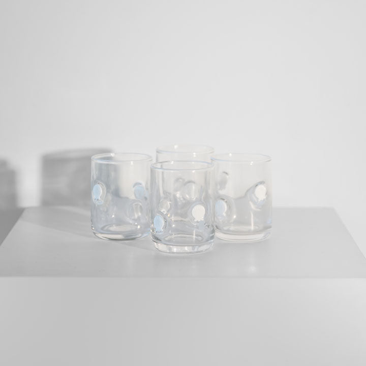 Clam Shell Icon Glass- Set of 4