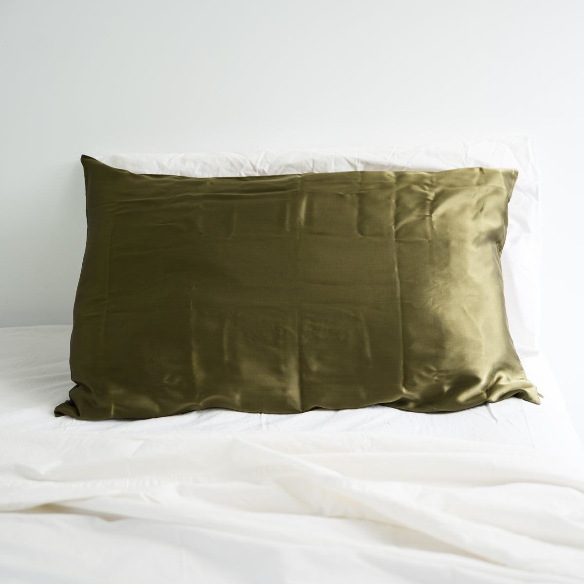 100% Pure Silk Pillowcase - Olive