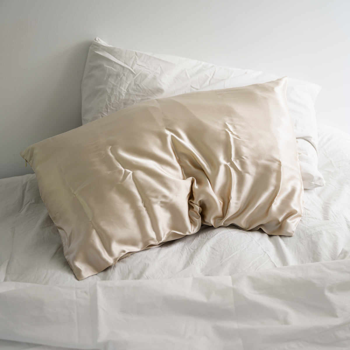 100% Pure Silk Pillowcase - Champagne