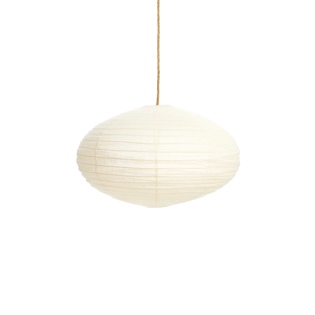 Ivory linen lantern in oval 80cm, detail view