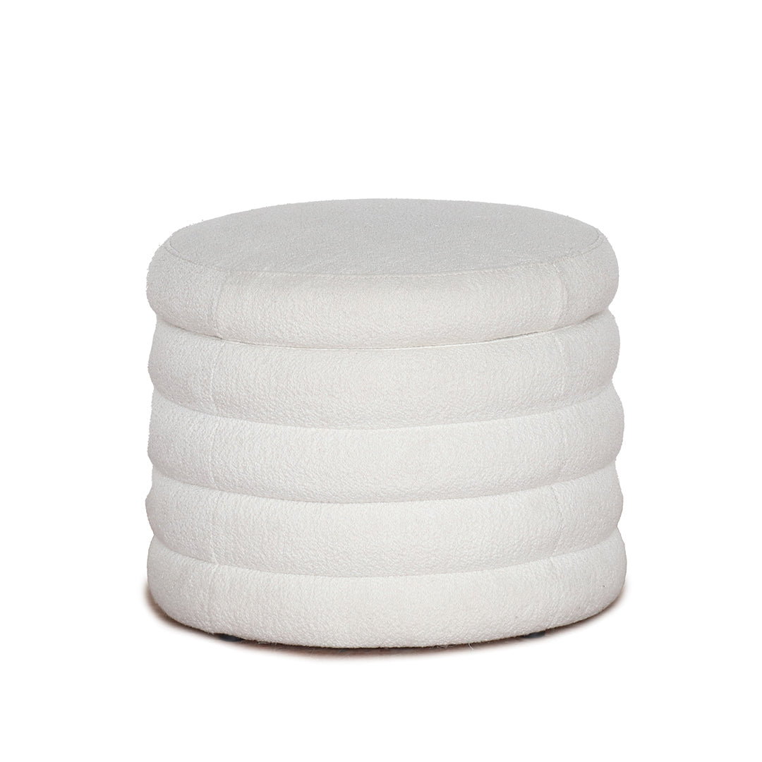 Boucle Roundie Storage Ottoman – boucle storage ottoman | Home Lab