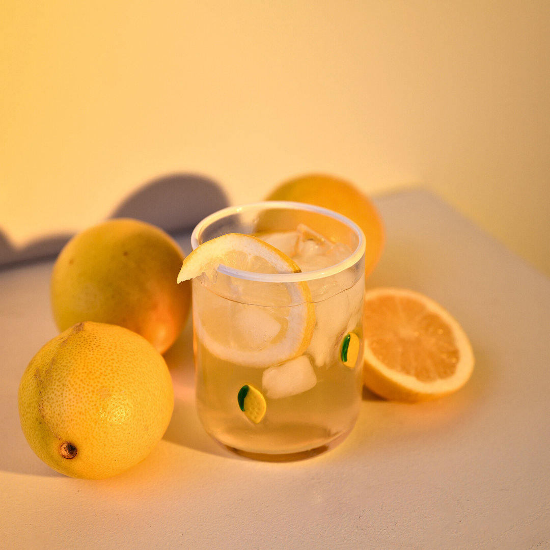 Lemon Icon Glass- Set of 4