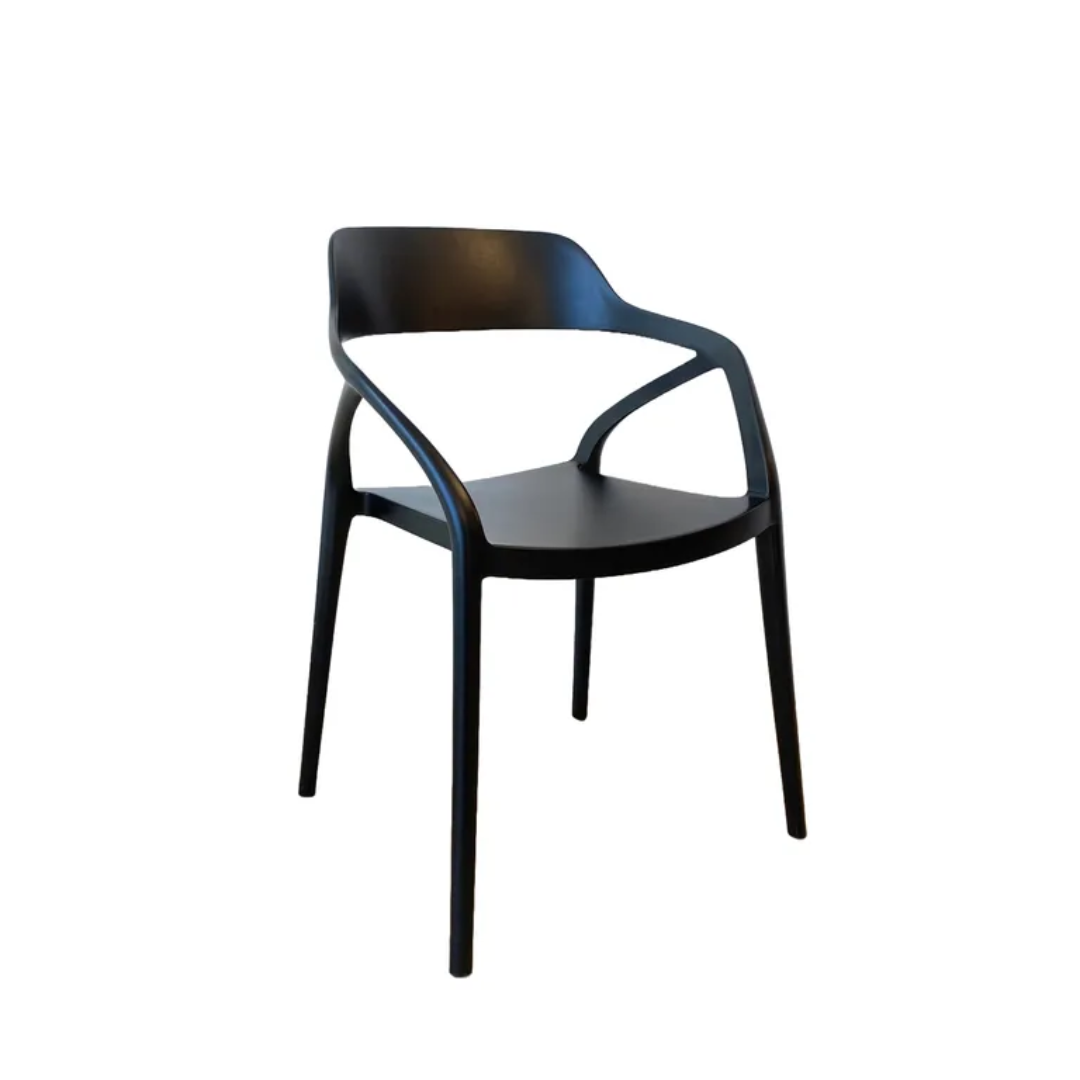 Max chair- black in set of 4, detail view