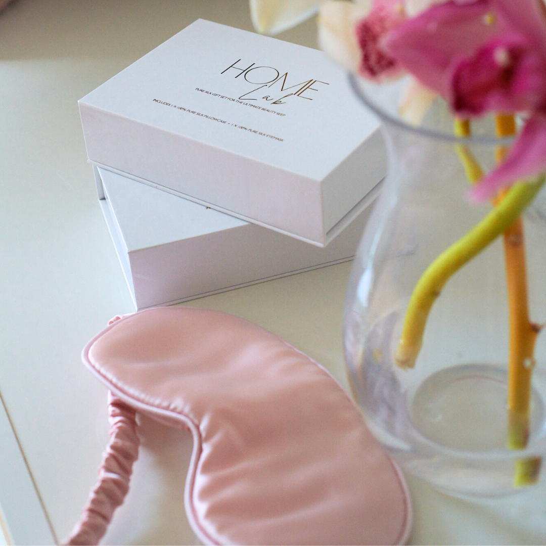 Pure silk gift set in Blush