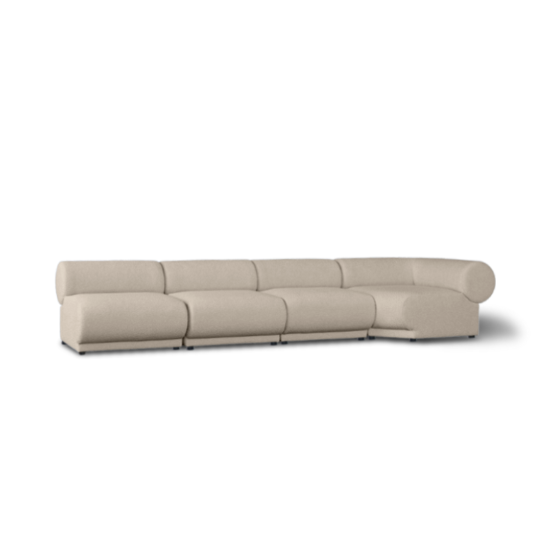 Rollas sofa in single, side view